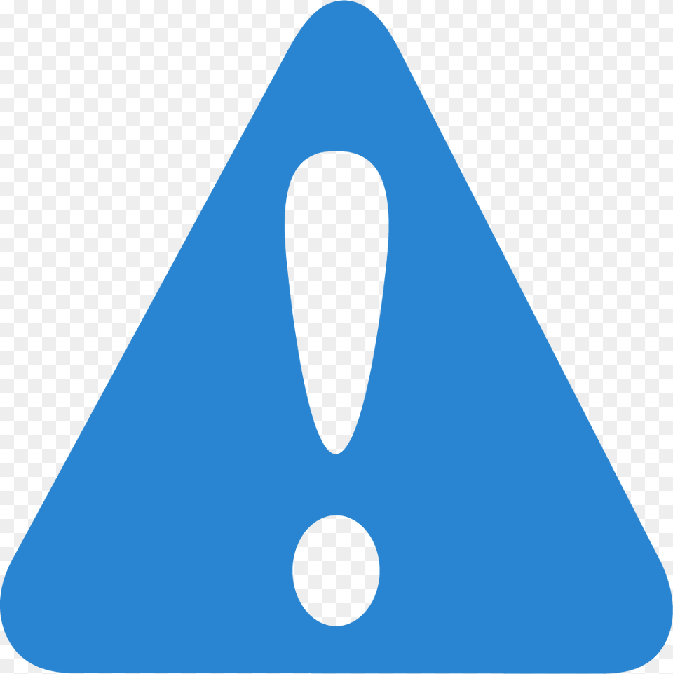 Warning Icon Blue Attention Sign, Triangle, Symbol Free Transparent Png