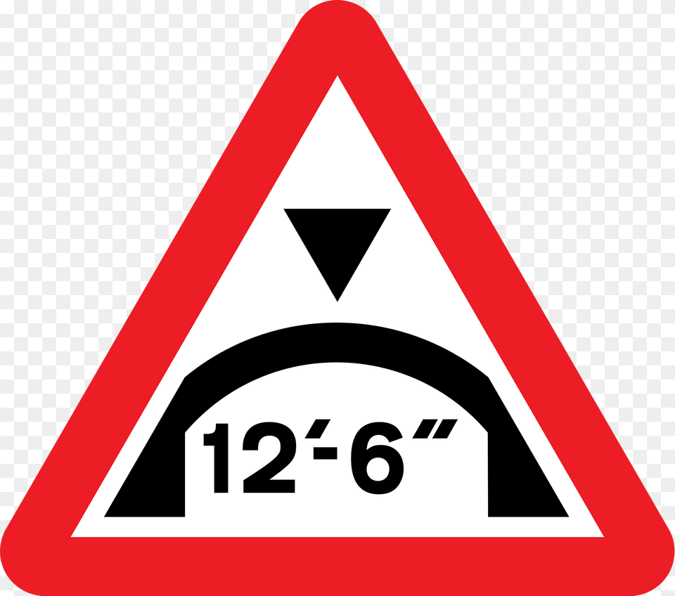 Warning Of Maximum Headroom Of Arch Bridge Directly Ahead Imperial Clipart, Sign, Symbol, Road Sign, Dynamite Free Png Download