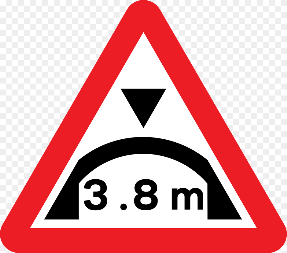 Warning Of Maximum Headroom Of Arch Bridge Directly Ahead Metric Clipart, Sign, Symbol, Road Sign, Dynamite Free Transparent Png