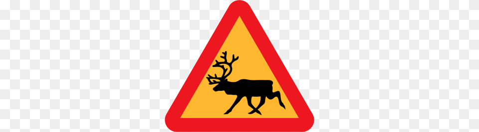 Warning Reindeer Roadsign Clip Arts For Web, Sign, Symbol, Animal, Antelope Free Png Download