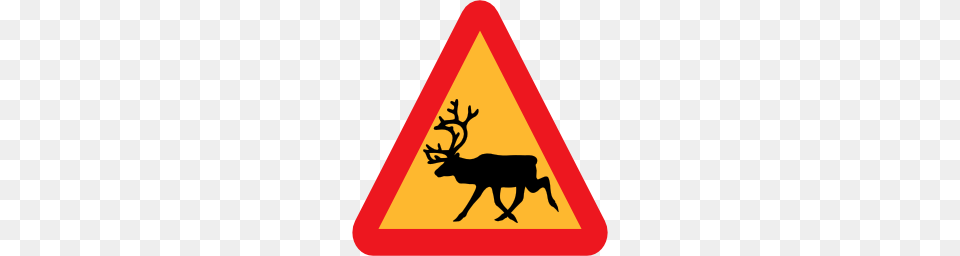 Warning Reindeer Roadsign Icon, Sign, Symbol, Road Sign, Animal Png