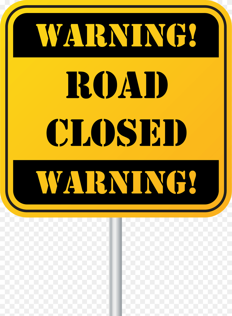 Warning Road Closed Clipart, Sign, Symbol, Road Sign, Bus Stop Free Png