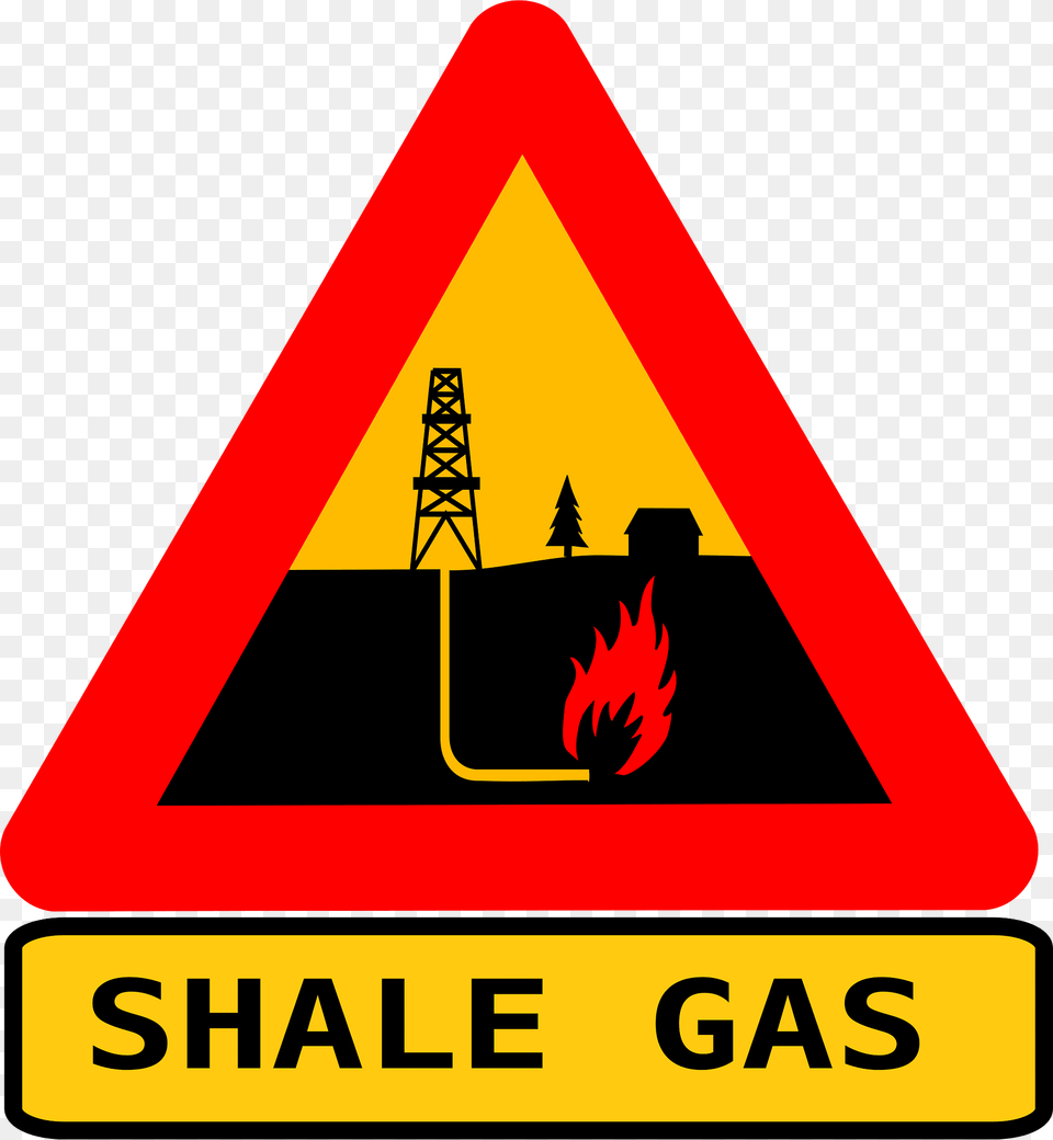Warning Shale Gas With Text Clipart, Sign, Symbol, Road Sign, Dynamite Png Image