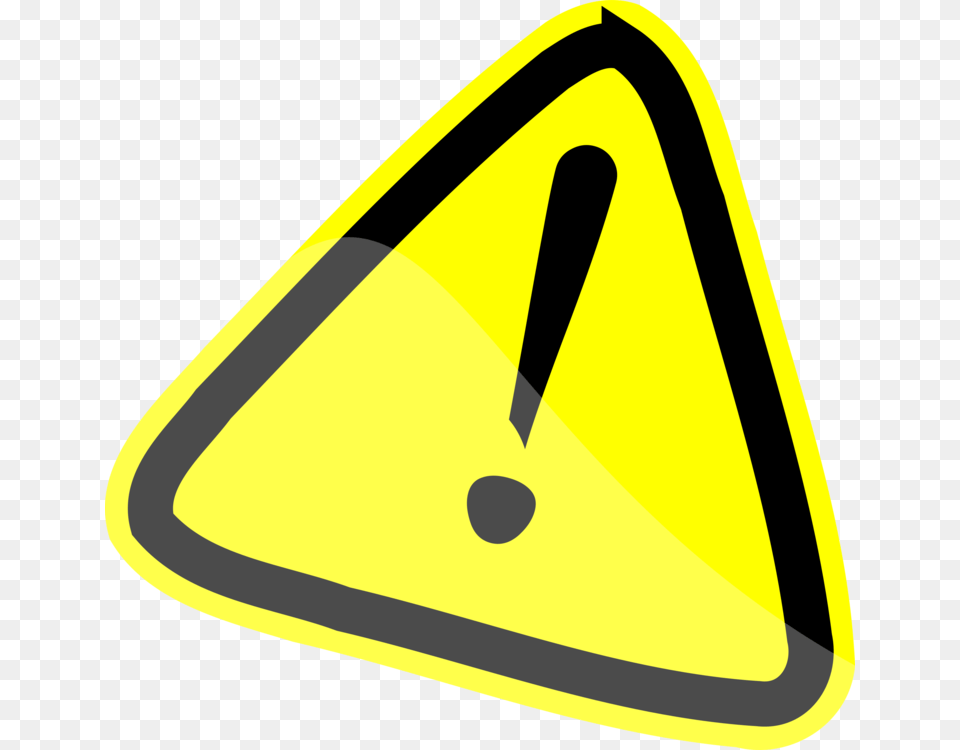 Warning Sign Cartoon Hazard Symbol Download, Triangle, Blackboard Free Png