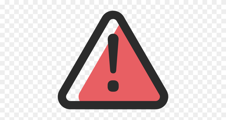 Warning Sign Colored Stroke Icon, Triangle, Symbol, Road Sign Free Png