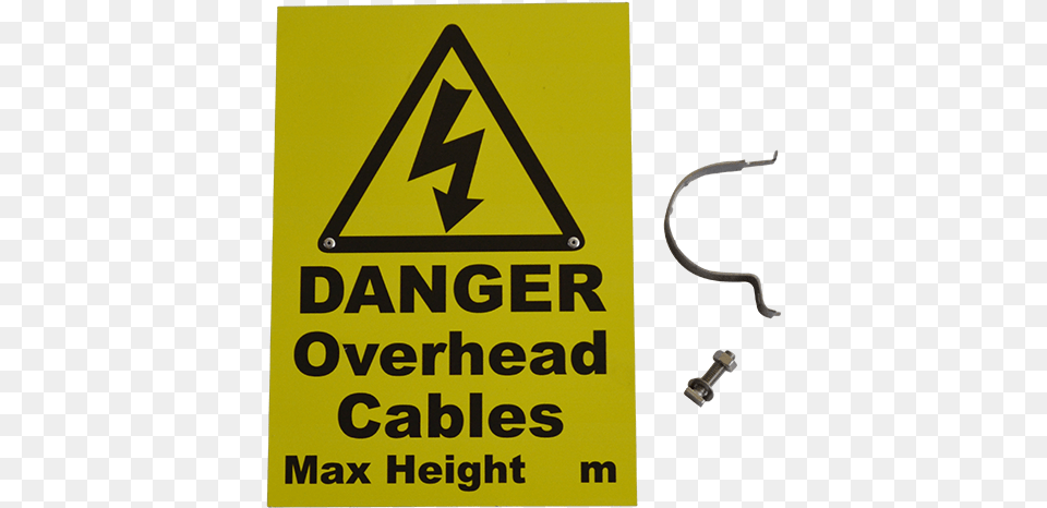 Warning Sign Danger Overhead Cables Max Height, Symbol, Road Sign Png Image