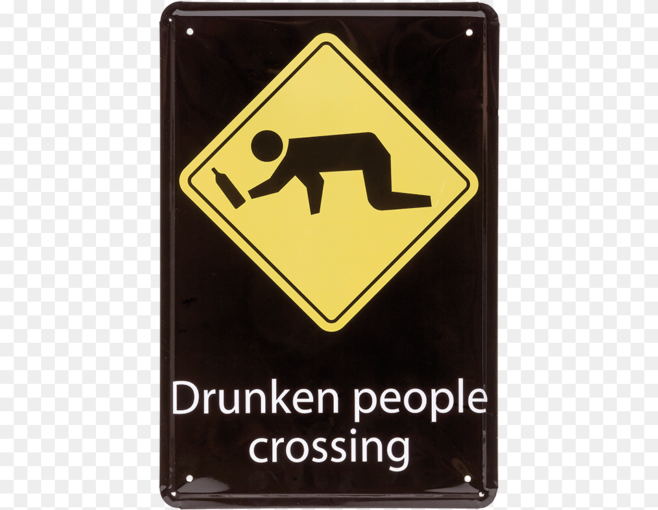 Warning Sign Drunken People Crossing You Are Banned Signs, Symbol, Road Sign Free Png