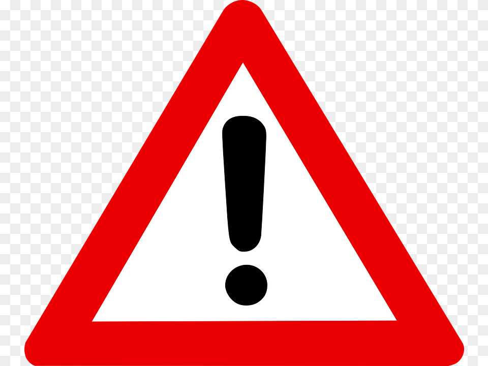 Warning Sign Exclamation Mark In Red Triangle Alert Warning Sign Svg, Symbol, Road Sign Png