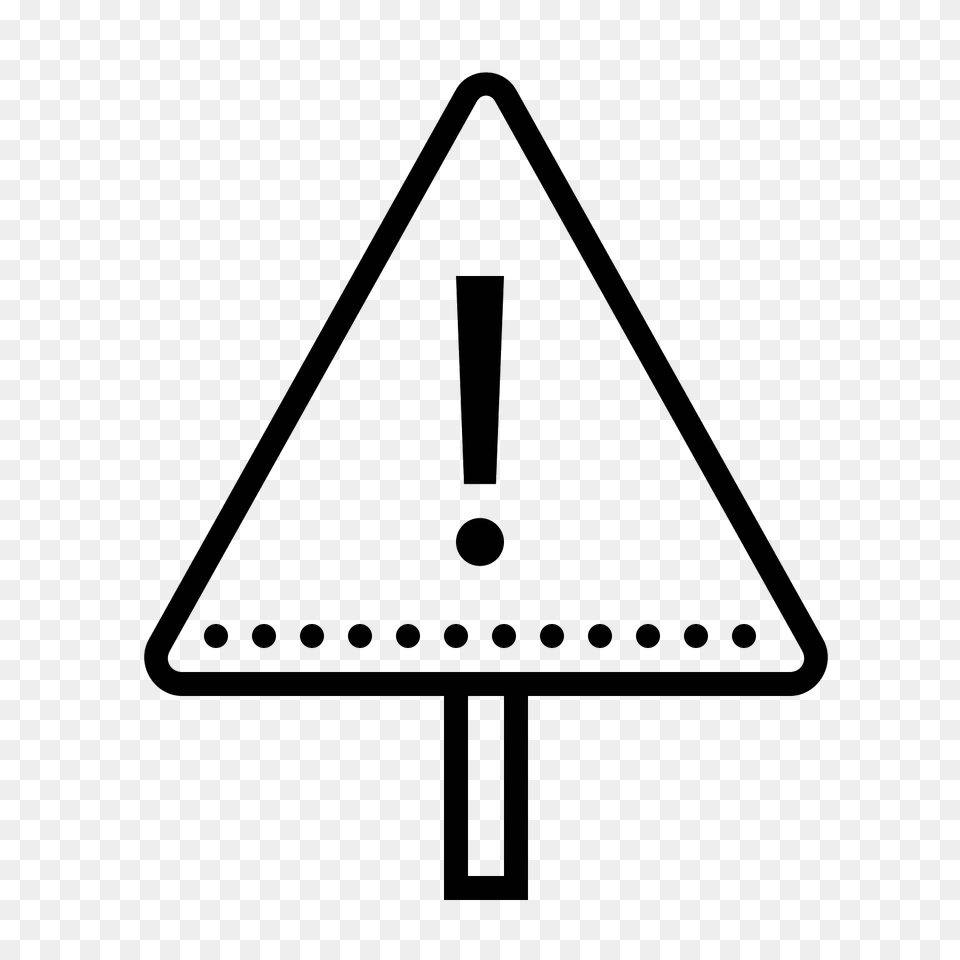 Warning Sign Icon, Gray Free Png Download