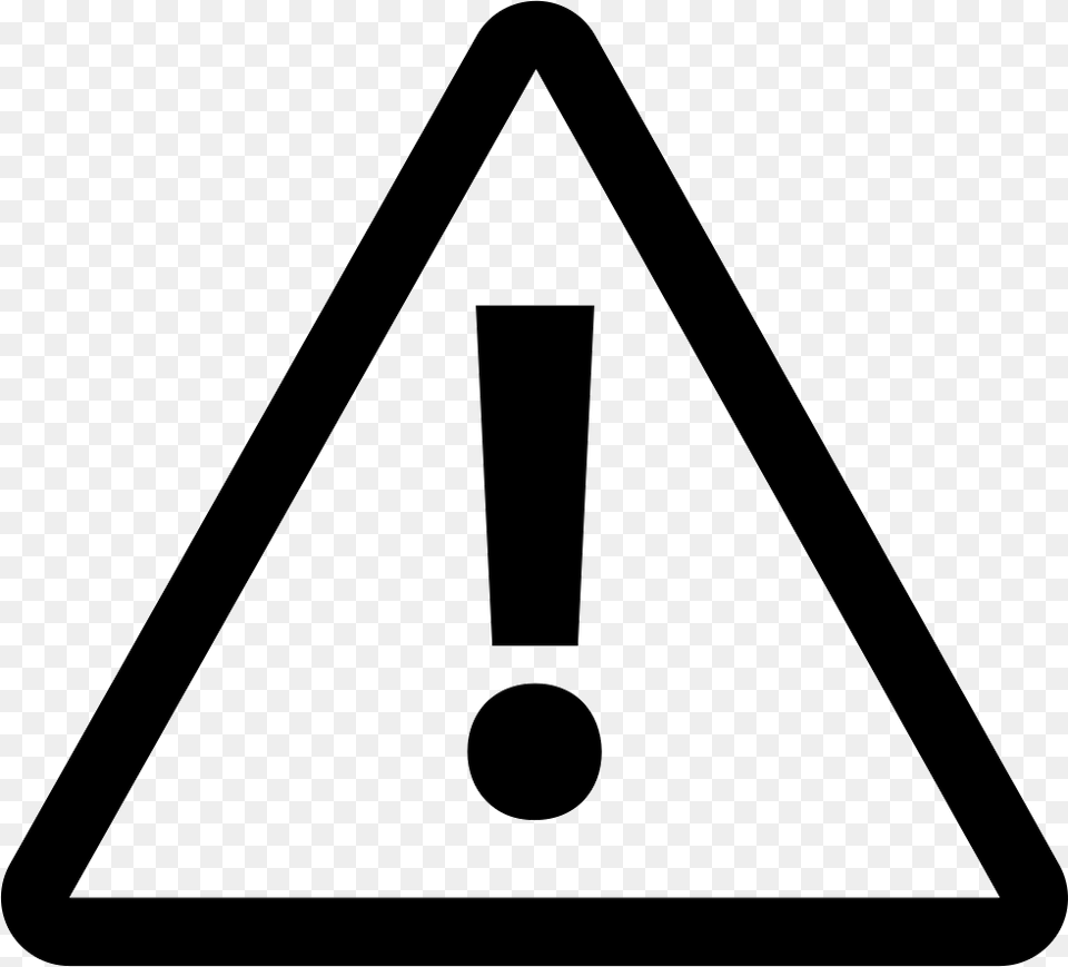 Warning Sign Triangle With Exclamation Mark, Symbol, Smoke Pipe Free Png Download
