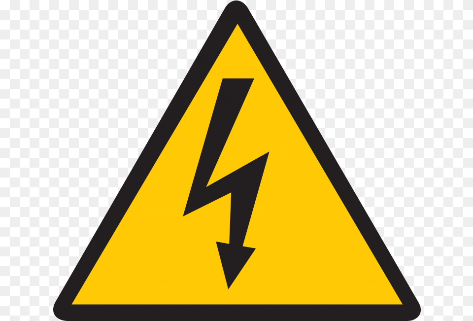 Warning Signs Electrical Hazard Symbol Electrical Hazard Symbol, Sign, Triangle, Road Sign Free Transparent Png