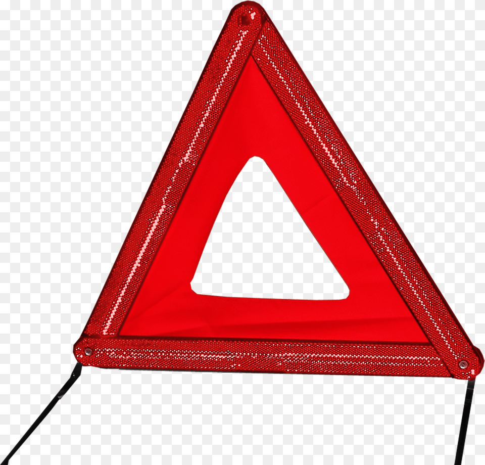 Warning Triangle In A Red Plastic Case Traffic Sign Free Transparent Png