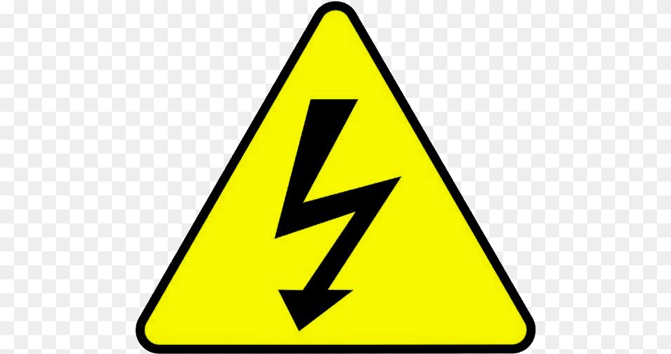 Warning Voltage Sign Download Electricity Warning Sign, Symbol, Road Sign Free Transparent Png