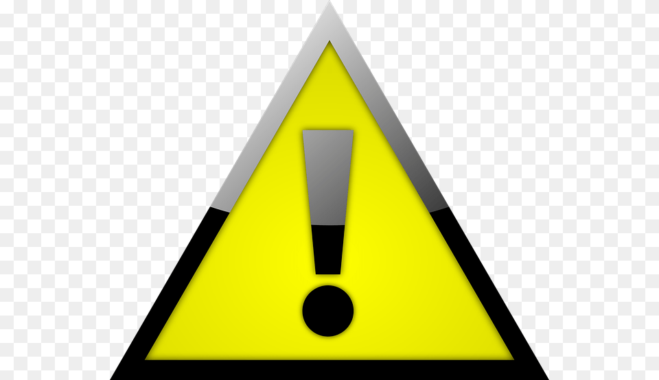 Warning Yellow And Black, Triangle Free Png Download