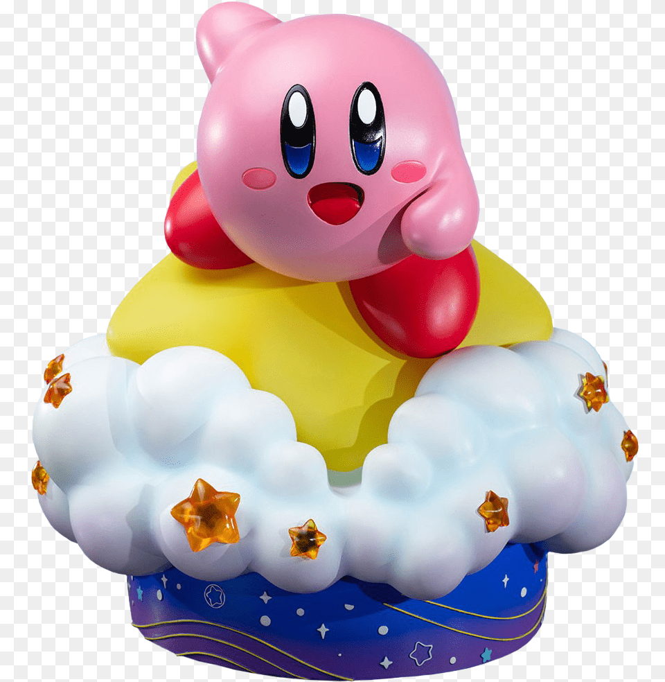 Warp Star Kirby 12 Statue Figurine Kirby, Toy, Birthday Cake, Cake, Cream Free Png