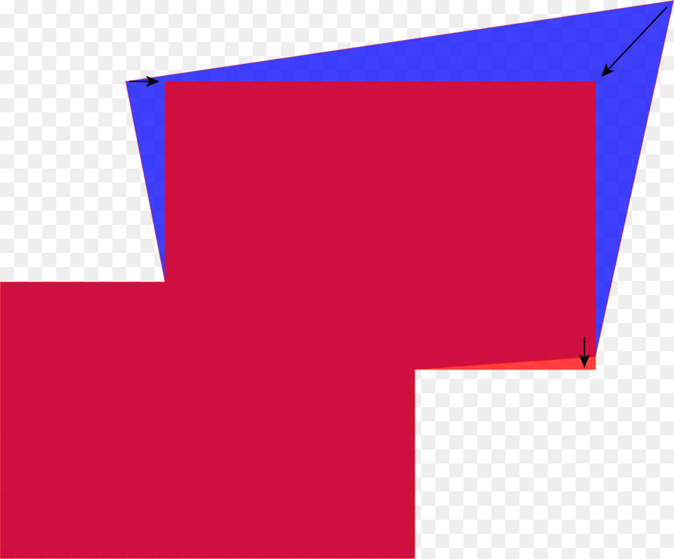 Warptransformdistort The Blue Area Into Red Area, Triangle Free Png