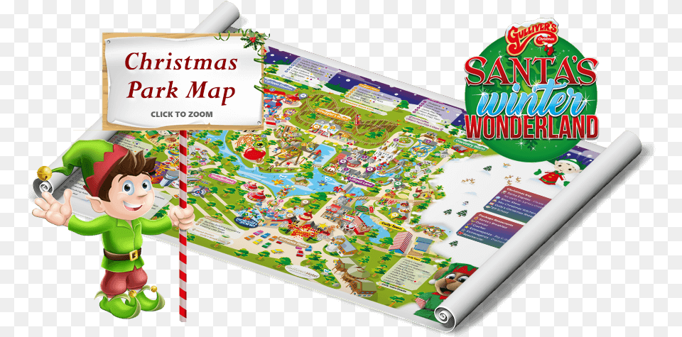 Warrington Christmas Park Map Christmas Elf, Baby, Person, Book, Publication Free Transparent Png