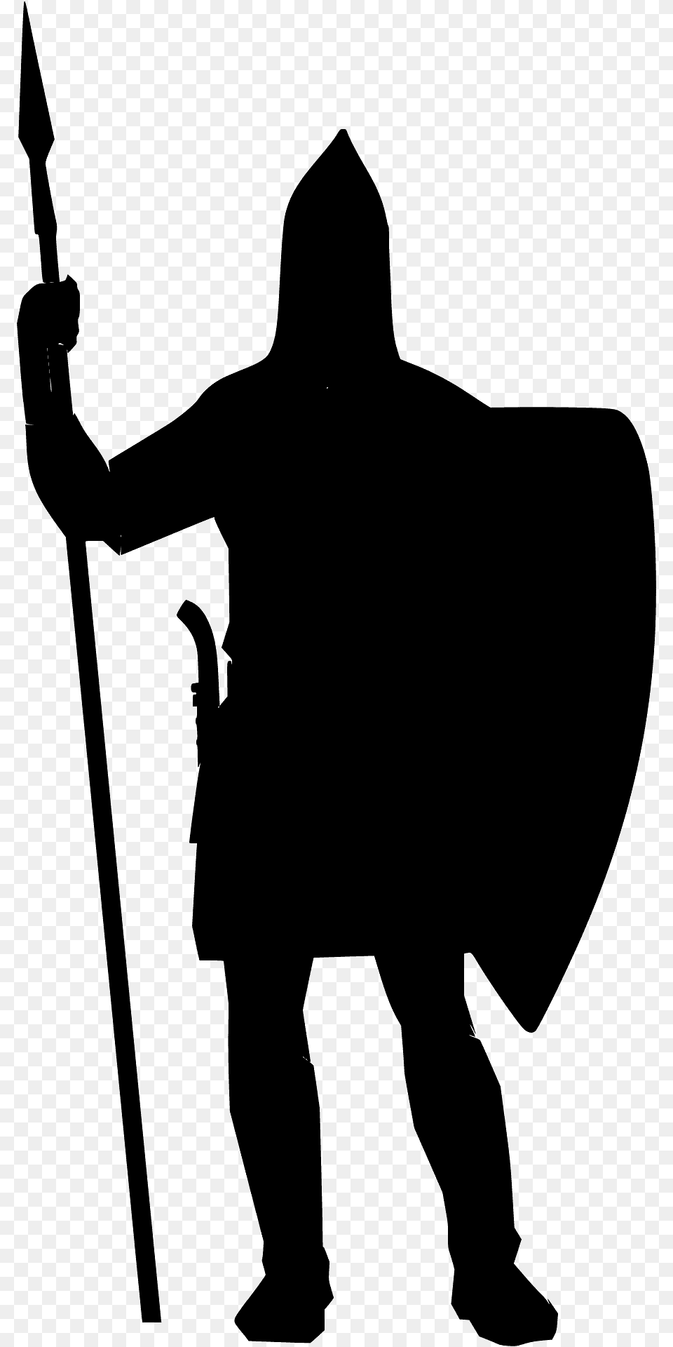 Warrior In Armor Silhouette, Adult, Male, Man, Person Free Png Download