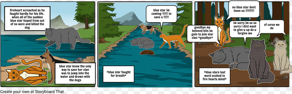 Warriors Blue Stars Death Cartoon, Comics, Publication, Book, Mammal Free Transparent Png