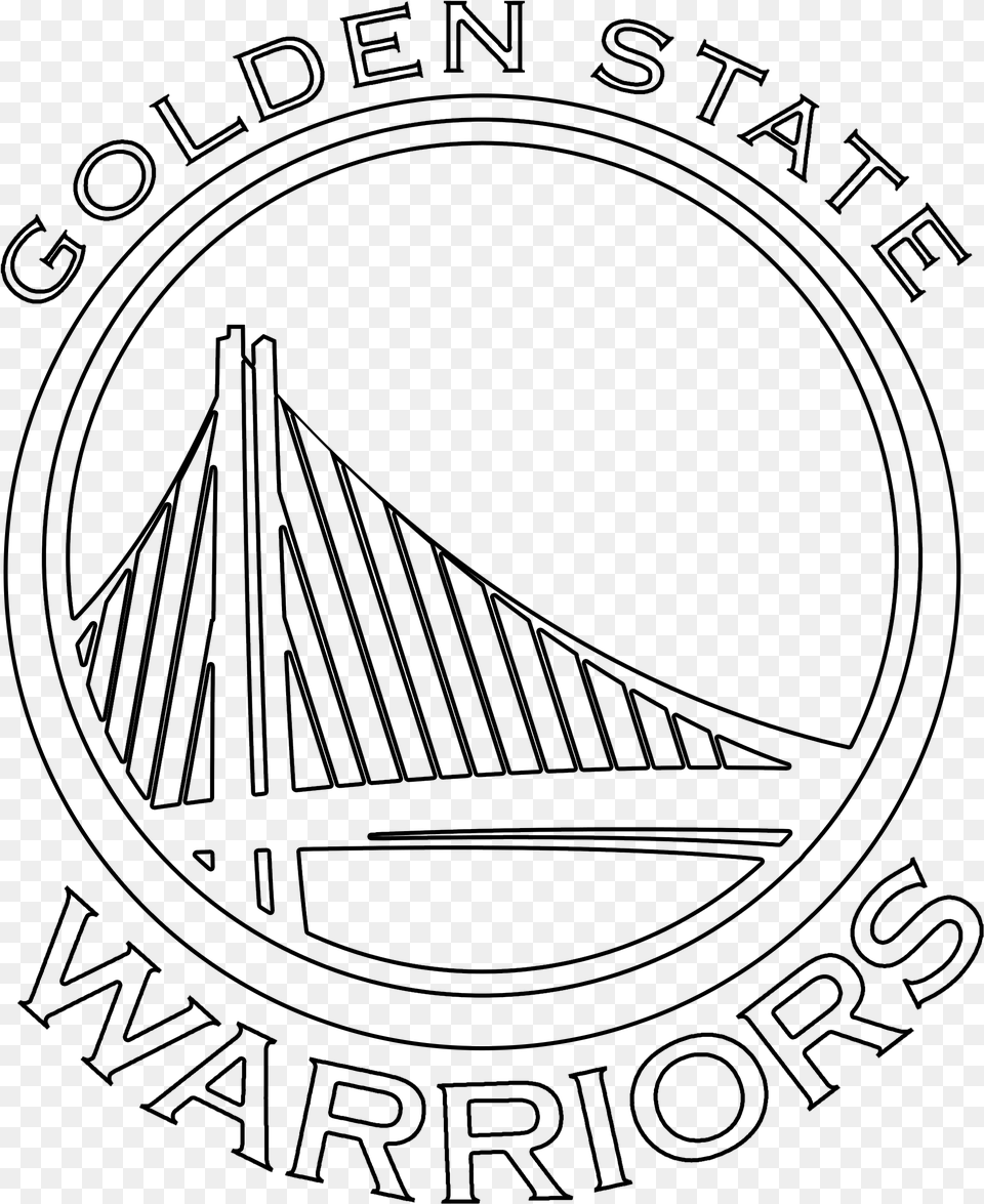 Warriors Coloring Pages Ataquecombinado Warriors Logo Coloring Page, Gray Free Transparent Png
