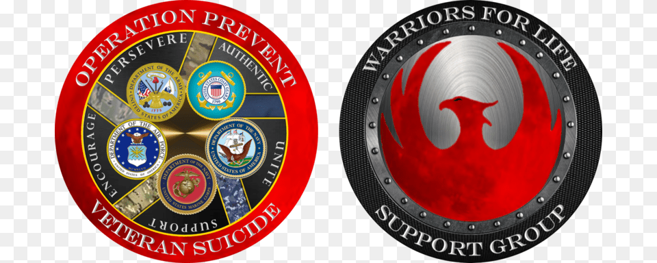 Warriors For Life Challenge Coin Military, Logo, Symbol, Emblem, Armor Free Png