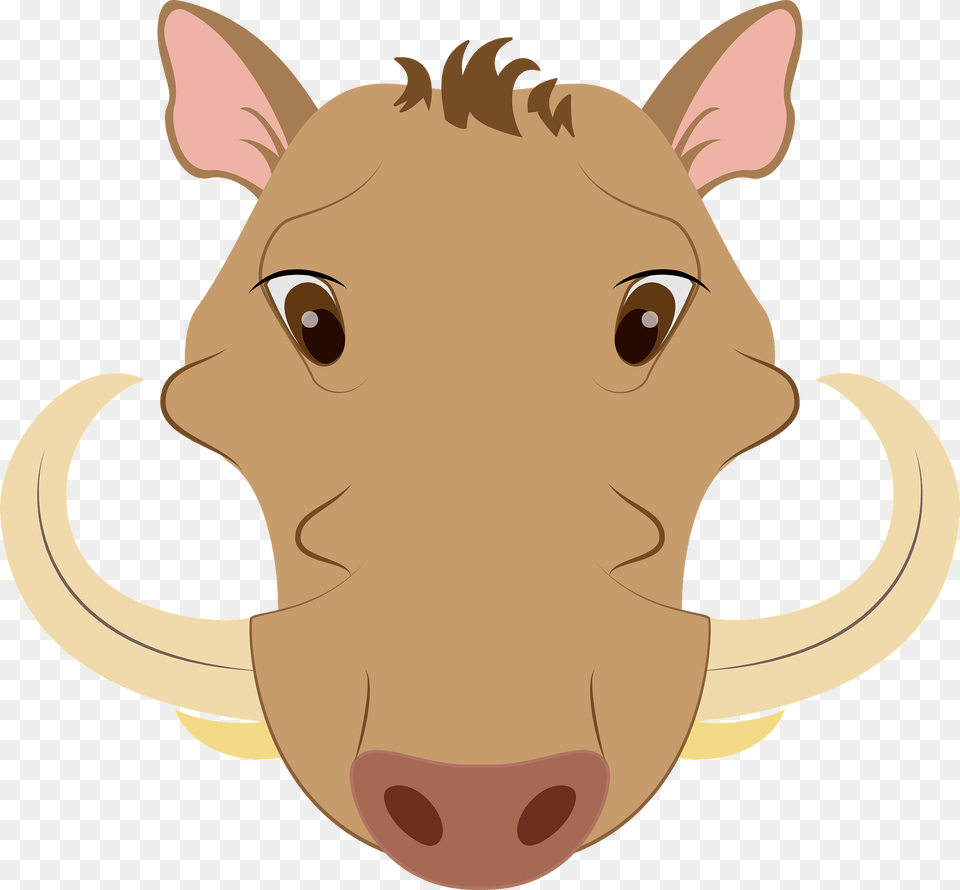 Warthog Face Clipart, Animal, Mammal, Wildlife Free Png