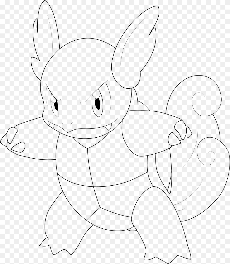 Wartortle Lineart, Art, Baby, Person, Face Free Transparent Png