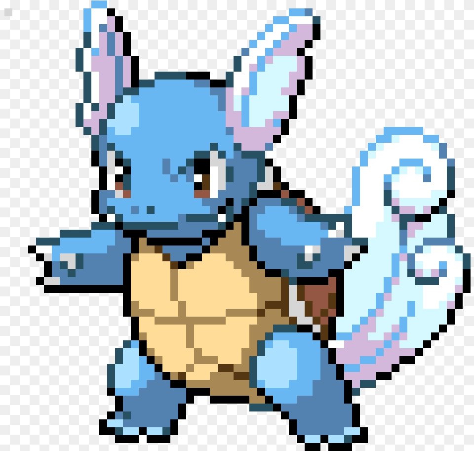 Wartortle Wartortle Pokemon Pixel Art, Person, Animal, Bird, Jay Free Png Download