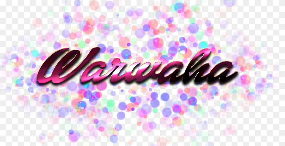 Warwaha Name Logo Bokeh Circle, Art, Graphics, Purple, Paper Png