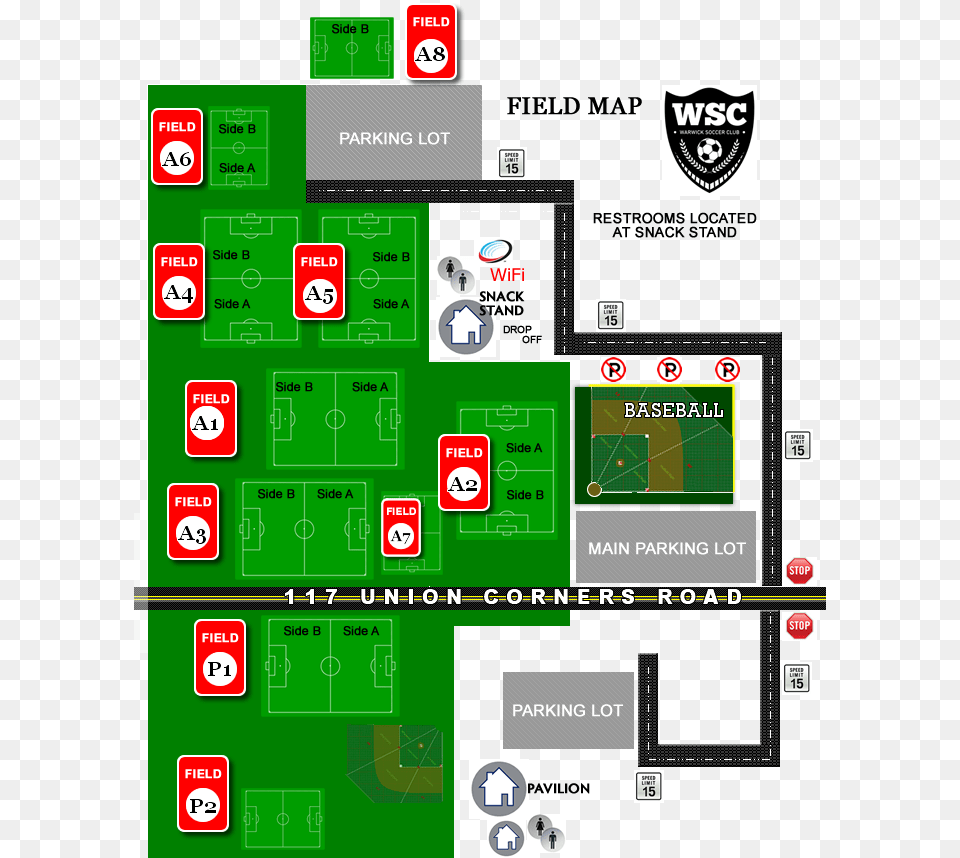 Warwick Soccer Field Map, Scoreboard Png