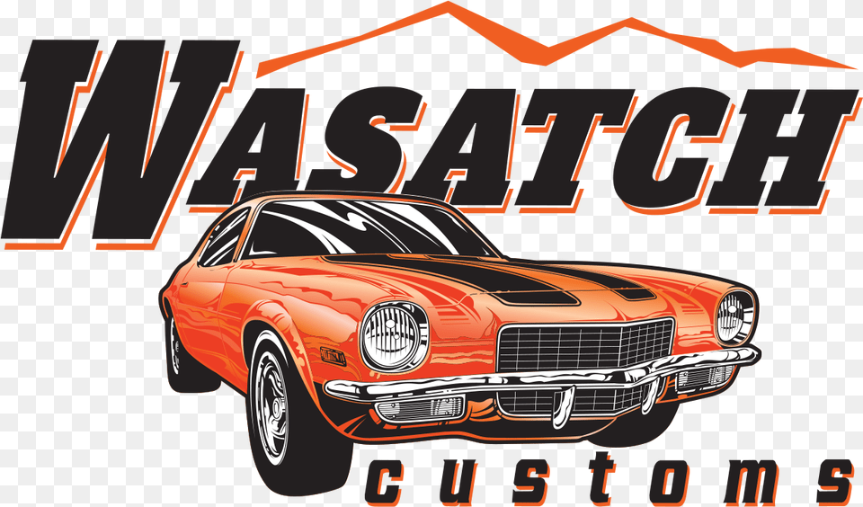 Wasatch Customs Logo Classic Car Restoration Shop Logo, Coupe, Sports Car, Transportation, Vehicle Free Png Download