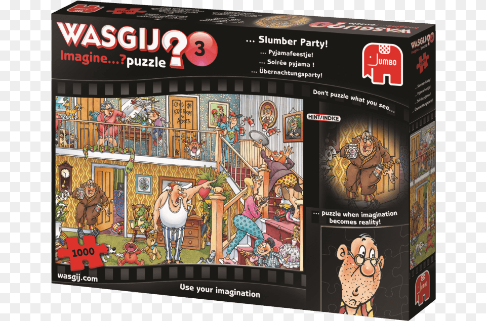 Wasgij Slumber Party 1000 Piece Wasjig Puzzle, Book, Comics, Publication, Person Free Png Download