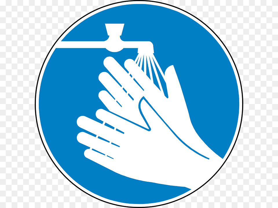 Wash Hands Clean Blue Sign Symbol Icon, Person, Washing, Disk Png Image