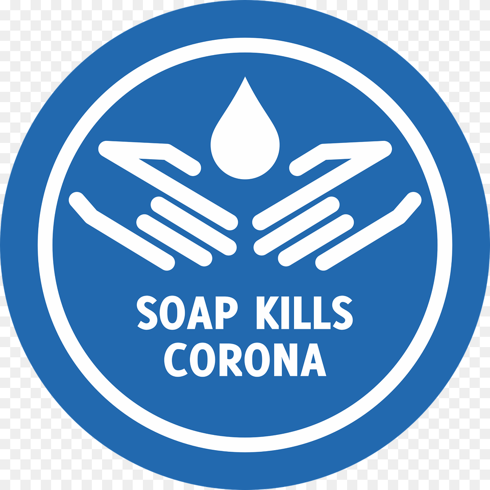 Wash Hands Corona Sign, Logo, Badge, Symbol, Emblem Png Image