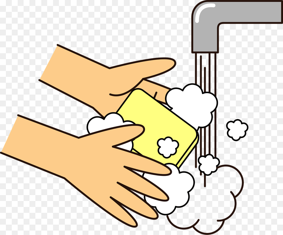 Wash Hands With Soap Clipart, Person, Washing, Cleaning, Body Part Png