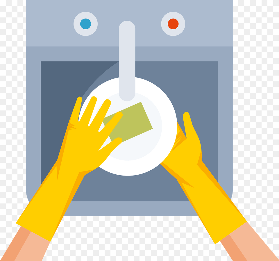 Washing Dishes Clipart, Cleaning, Person, Clothing, Glove Free Png