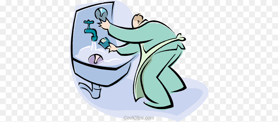 Washing Dishes Royalty Vector Clip Art Illustration, Person, Cleaning, Baby, Bathing Free Transparent Png