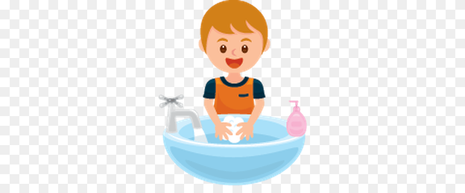 Washing Hands Clipart Group With Items, Person, Baby, Face, Head Png