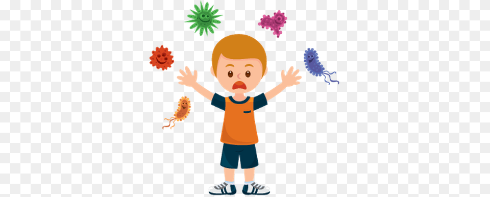 Washing Hands Get Away Bacteria Clipart The Arts Image Washing Hand Cartoon, Baby, Person, Photography, Face Free Png