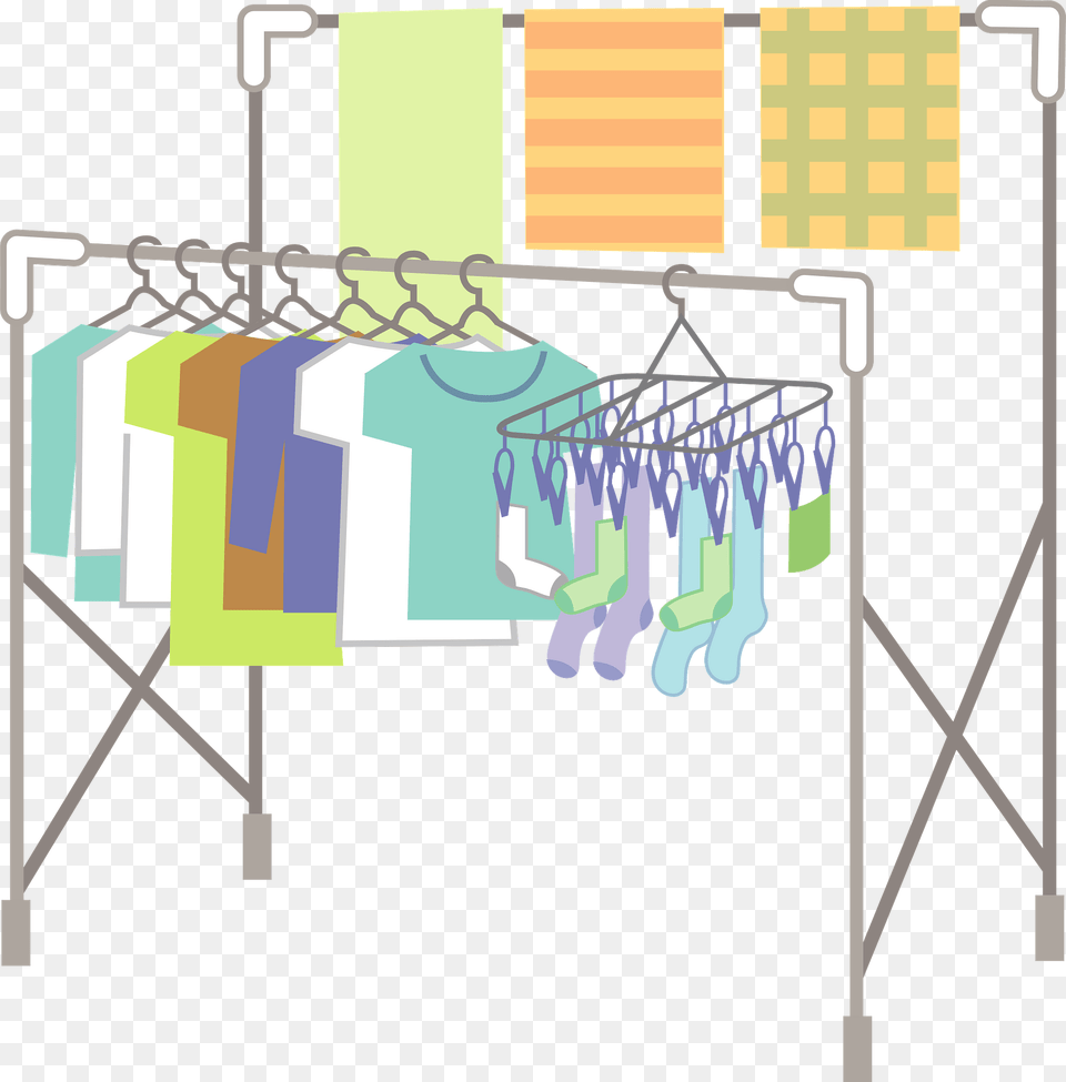 Washing Laundry Clipart, Drying Rack, Crib, Furniture, Infant Bed Png Image