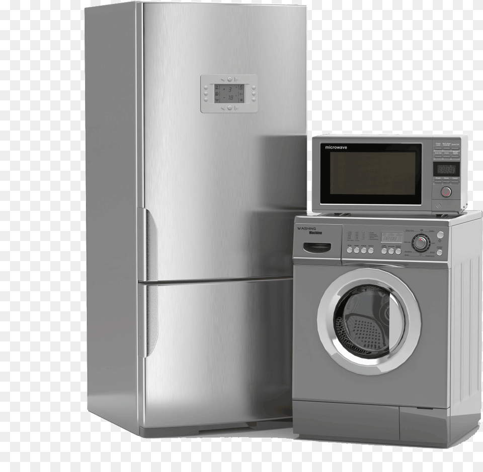 Washing Machine And Refrigerator, Appliance, Device, Electrical Device, Washer Free Transparent Png