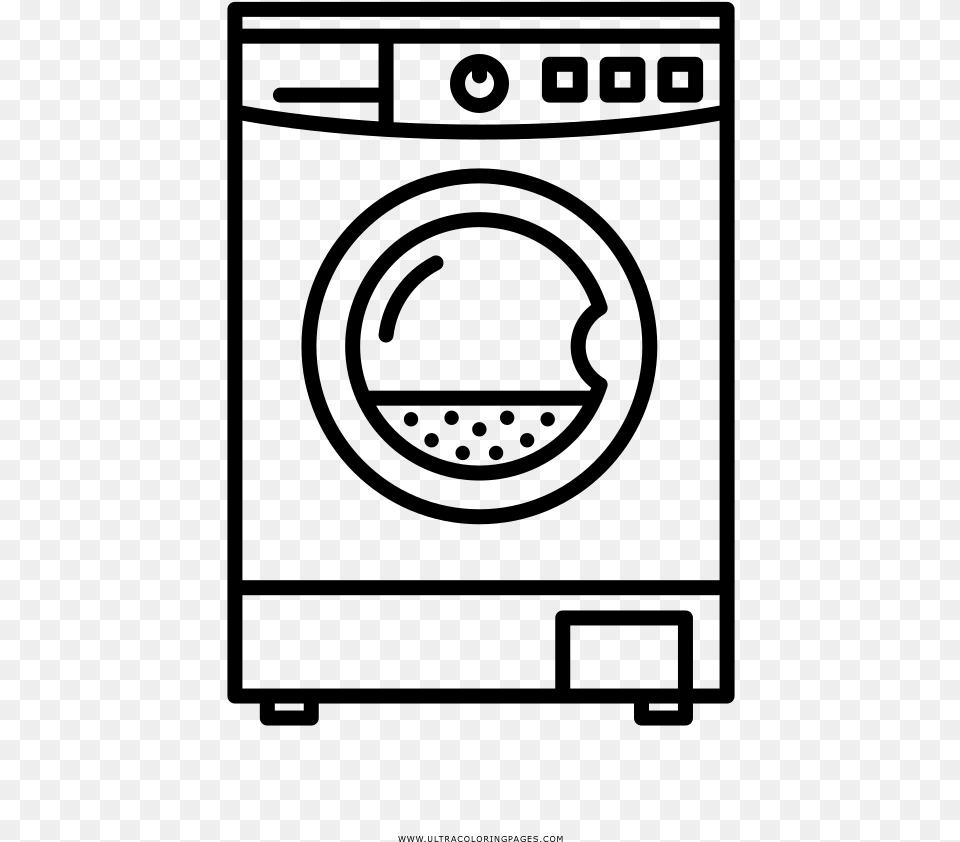 Washing Machine Coloring, Gray Free Png