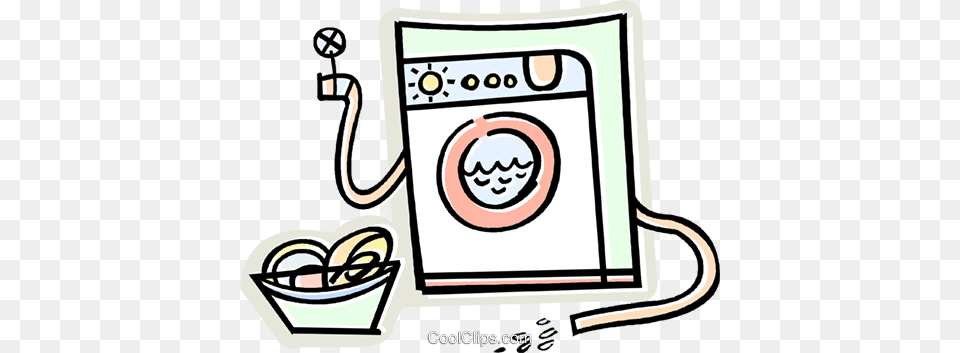 Washing Machine Royalty Free Vector Clip Art Illustration, Appliance, Device, Electrical Device, Washer Png Image
