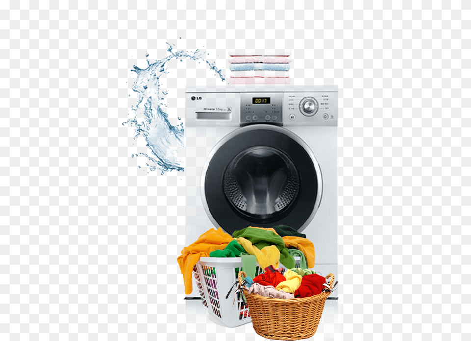 Washing Machine With Clothes, Appliance, Device, Electrical Device, Washer Free Png Download