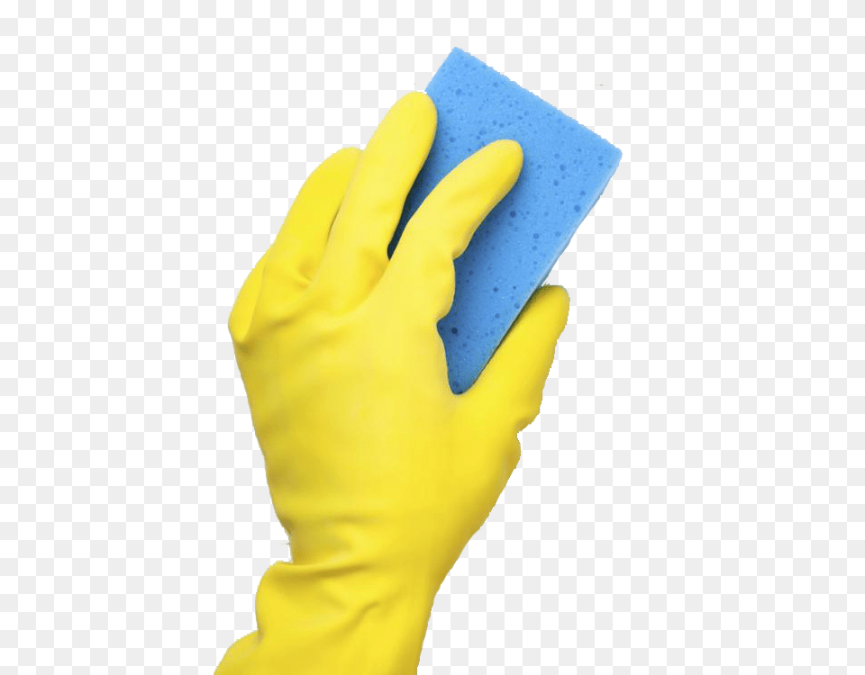 Washing Sponge In Hand, Cleaning, Person, Clothing, Glove Png Image