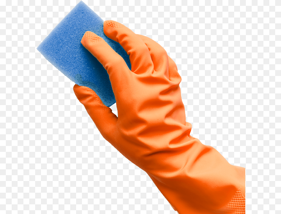 Washing Sponge In Hand Hand With Sponge Transparent, Clothing, Glove, Cleaning, Person Png