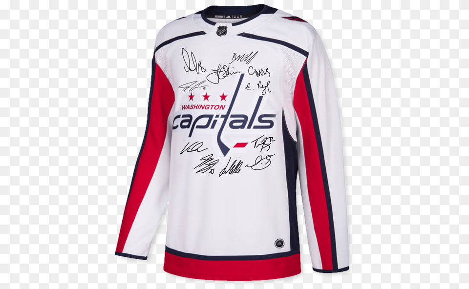 Washington Capitals 2018 Stanley Cup Champions White1 Capitals Stanley Cup Jersey, Clothing, Shirt, Sweater, Knitwear Free Png Download