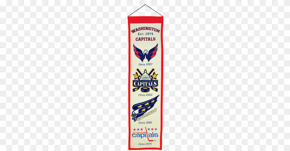 Washington Capitals Logo Evolution Heritage Banner, Bottle Png