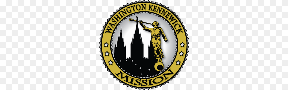 Washington Kennewick Lds Mission Angel Moroni Gold Missionary, Logo, Person, People, Man Png Image