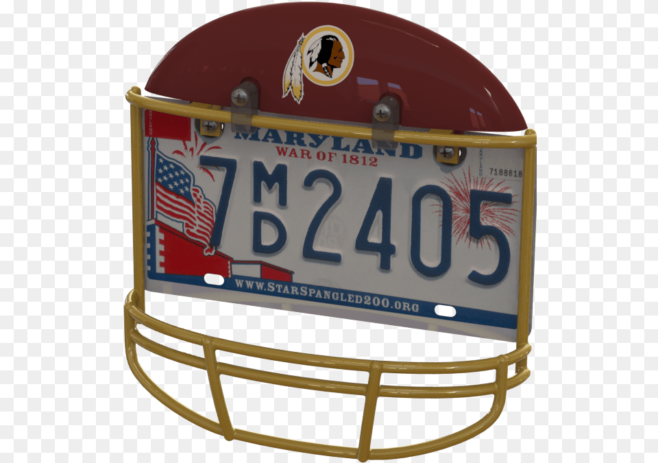 Washington Redskins Helmet Frame Redskins Helmet, License Plate, Transportation, Vehicle Free Png